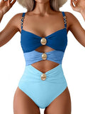 Women’s Cutout One-Piece Swimsuit with Tummy Control