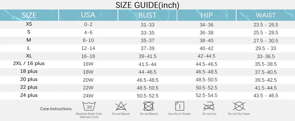 Size Chart 1