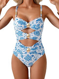 Women’s Cutout One-Piece Swimsuit with Tummy Control
