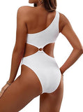 Women’s One Shoulder Cutout One Piece Swimsuit