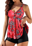 Women’s Tummy Control Tankini Set with O Ring Detail