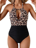 Women’s Halter One-Piece Swimsuit with Tummy Control