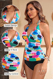 Women’s Halter Tankini Top with V Neck and Tummy Control
