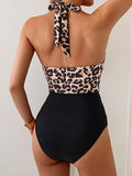 Women’s Halter One-Piece Swimsuit with Tummy Control