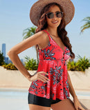 Women’s Tummy Control Tankini Set with O Ring Detail