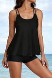 Women’s Floral Scoop-Neck Tankini Set with Tummy Control & Boyshorts