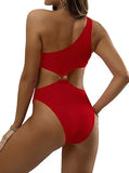 Women’s One Shoulder Cutout One Piece Swimsuit