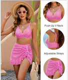 Women's High Waisted Bikini Set 2026 Retro Two Piece Bathing Suit with Tummy Control