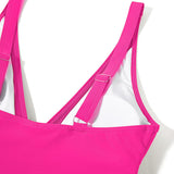 Push Up One Piece Swimsuit with Mesh Panel  Sexy High Waisted Bathing Suit