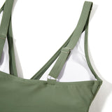 Push Up One Piece Swimsuit with Mesh Panel  Sexy High Waisted Bathing Suit