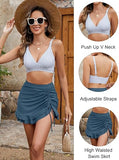 Women's High Waisted Bikini Set 2026 Retro Two Piece Bathing Suit with Tummy Control