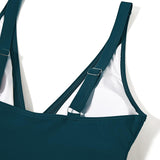 Push Up One Piece Swimsuit with Mesh Panel  Sexy High Waisted Bathing Suit