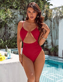Women’s Tummy Control One Piece Swimsuit with High Cut Cheeky Fit