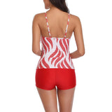 Women’s Halter Neck Two Piece Swimsuit with Ruffle Detail