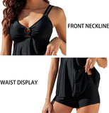 Women’s Tummy Control Tankini Set with O Ring Detail