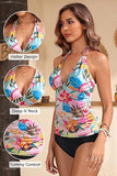 Women’s Halter Tankini Top with V Neck and Tummy Control