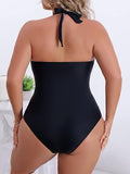 Women’s Halter One-Piece Swimsuit with Tummy Control