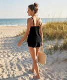 Women’s Plus Size Tankini Set with Tummy Control and High Waisted Boyshorts