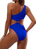 Women’s One Shoulder Cutout One Piece Swimsuit
