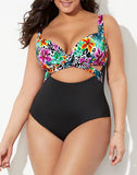FULLFITALL - Mallorca Multi Cut Out Underwire One Piece Swimsuit