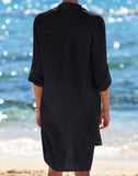 FULLFITALL - Black Cardigan Swimsuit Cover Up