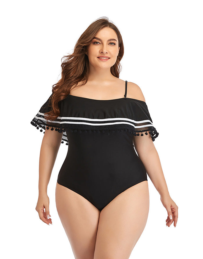 Ruffled Plus Size One-Piece Swimsuit