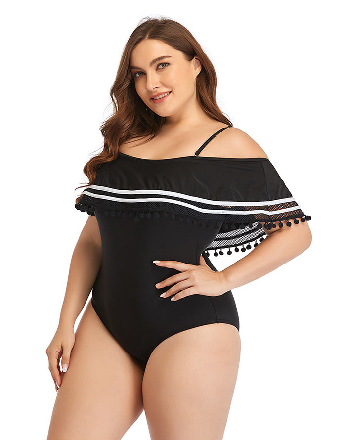Ruffled Plus Size One-Piece Swimsuit