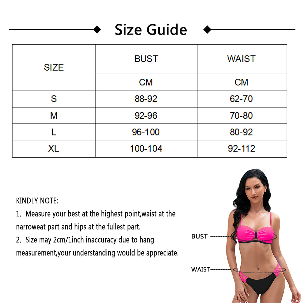 New Solid Color Suspender Bikini Standard Size Swimsuit